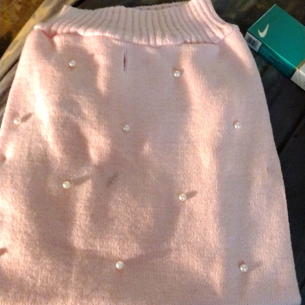 Dogs pretty pink sweater